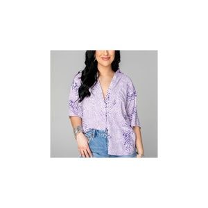 Buddy Love Snakeskin Print Blouse